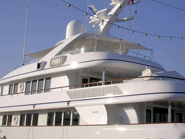 a large white boat aboard CIPITOUBA Yacht for Sale