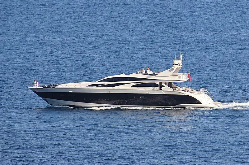a boat on the water aboard GLOW Yacht for Sale
