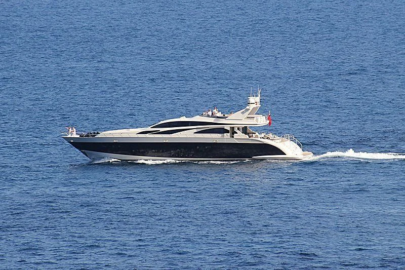 a boat on the water aboard GLOW Yacht for Sale