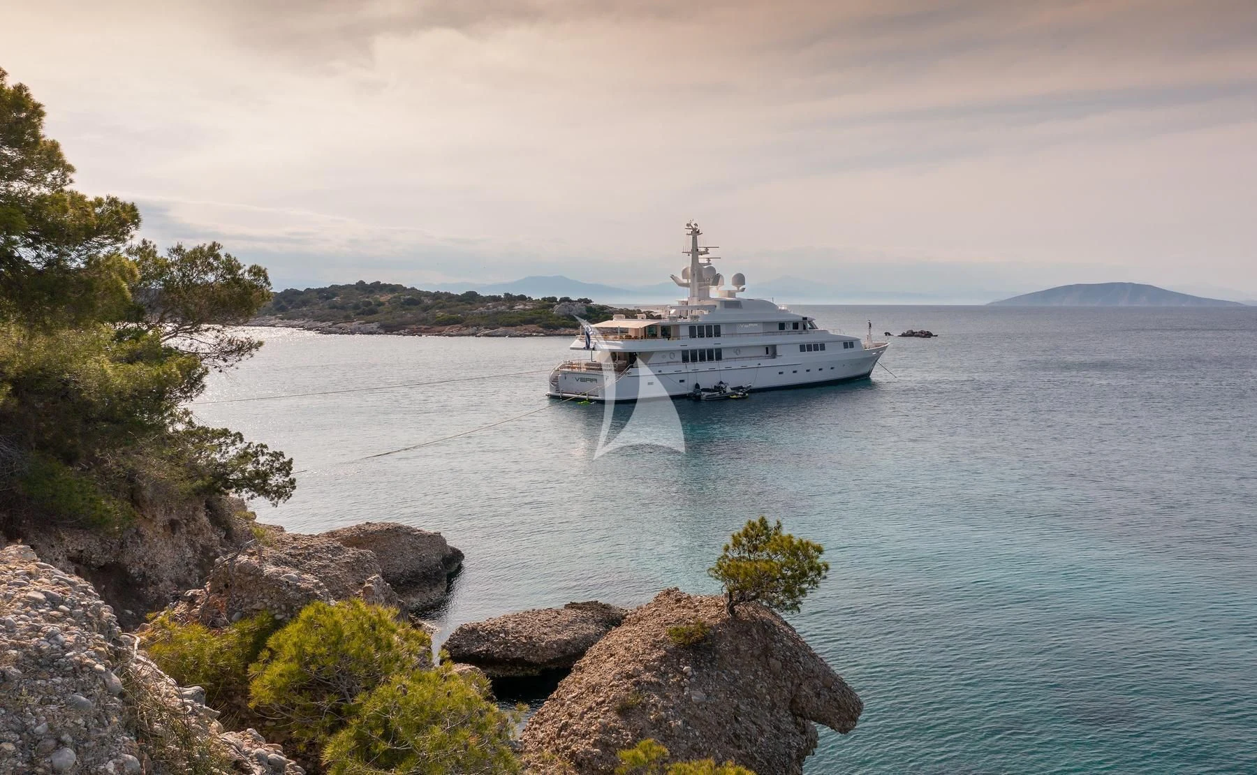 a boat on the water aboard VERA Yacht for Sale