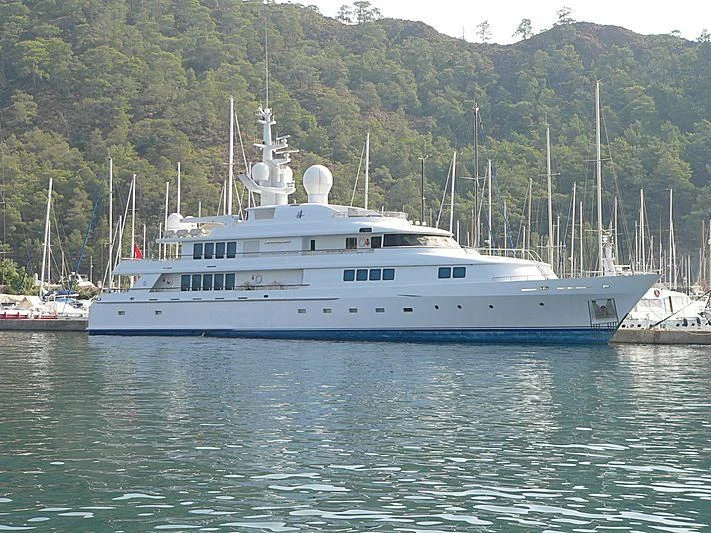 a boat in the water aboard VERA Yacht for Sale