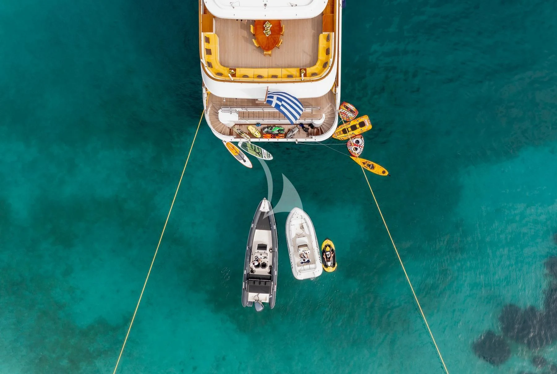 a satellite in the water aboard VERA Yacht for Sale