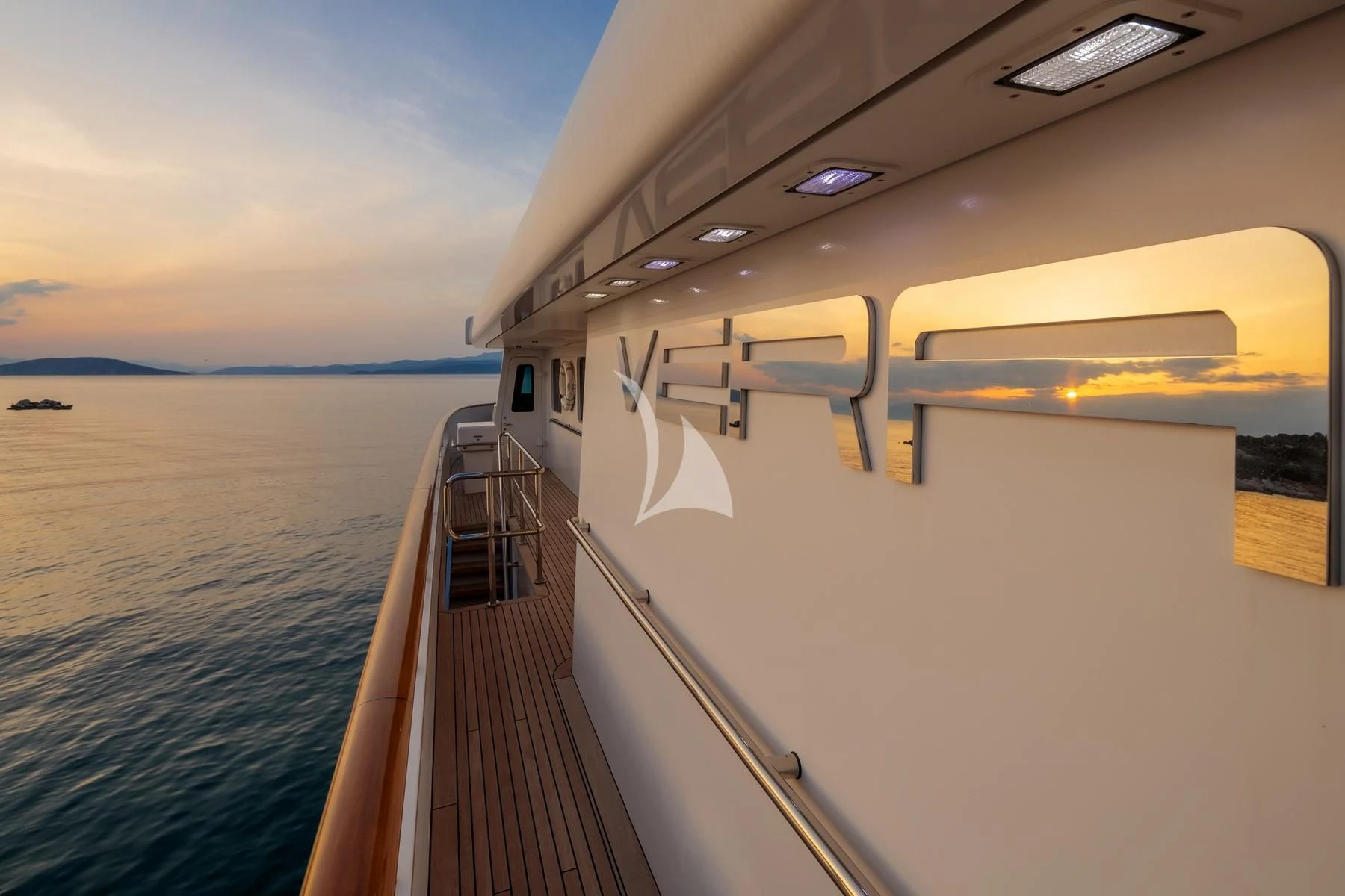 a boat on the water aboard VERA Yacht for Sale