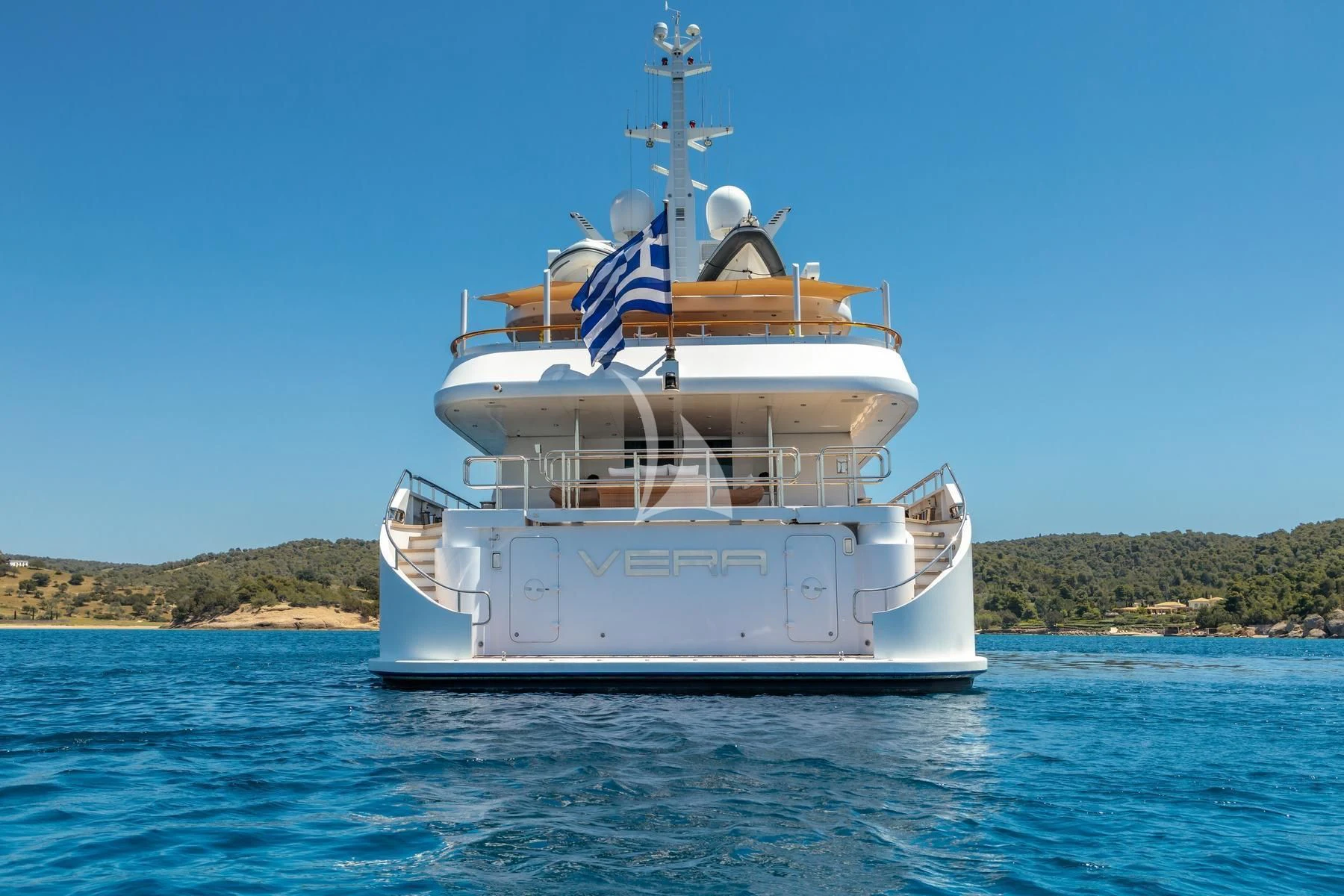 a boat on the water aboard VERA Yacht for Sale