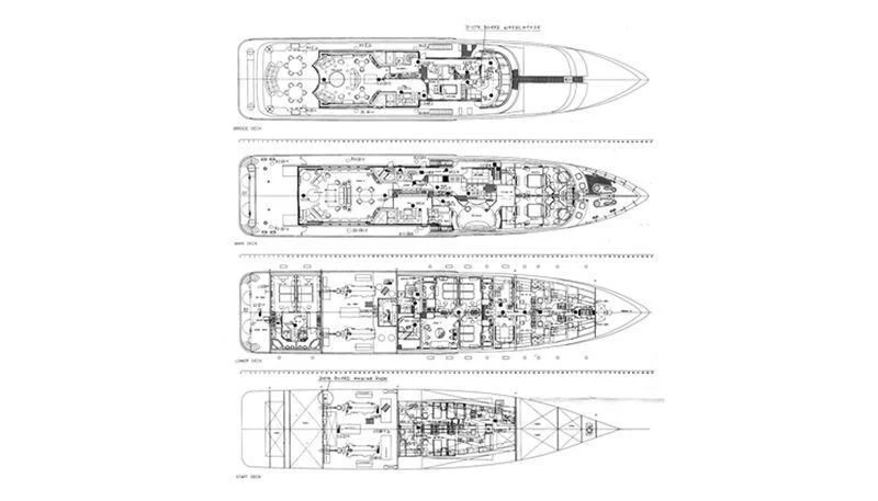 diagram aboard VERA Yacht for Sale