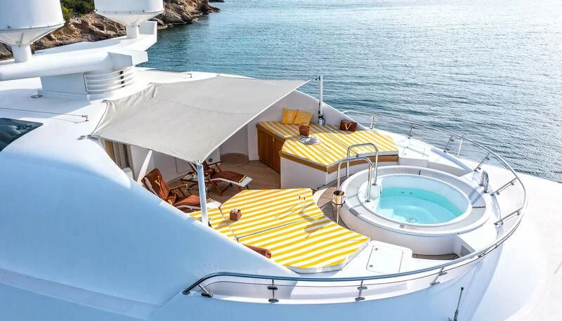 a boat on the water aboard VERA Yacht for Sale