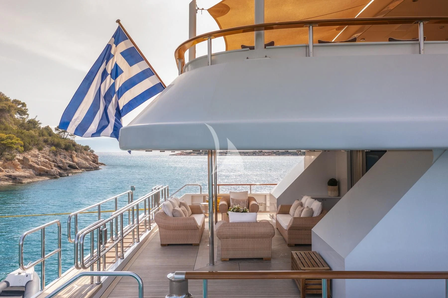 a boat on the water aboard VERA Yacht for Sale