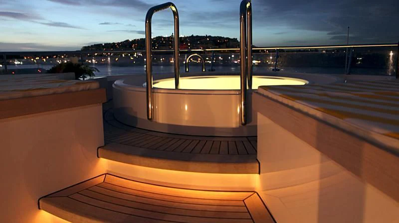 a large white and black machine aboard VERA Yacht for Sale