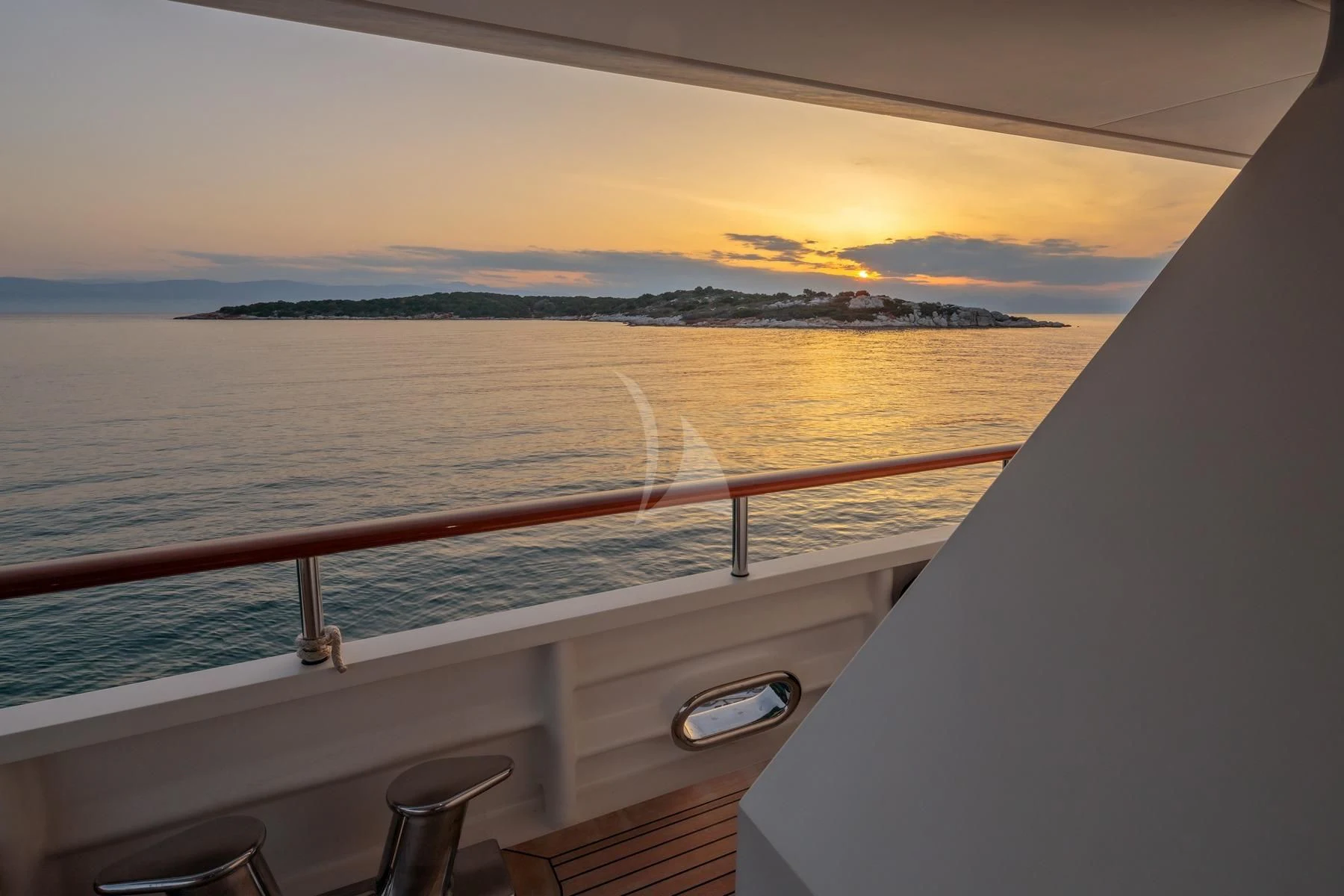 a view of the ocean from the deck of a boat aboard VERA Yacht for Sale