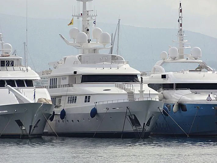 several boats in the water aboard VERA Yacht for Sale