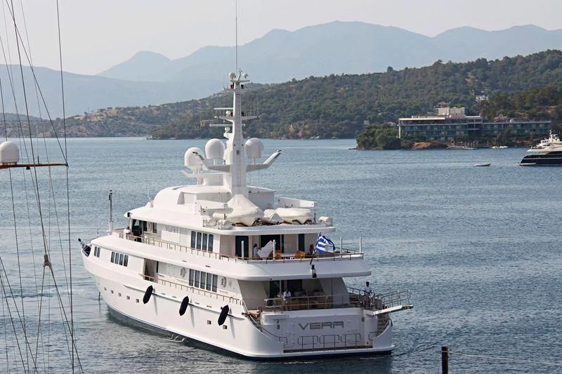 a boat in the water aboard VERA Yacht for Sale