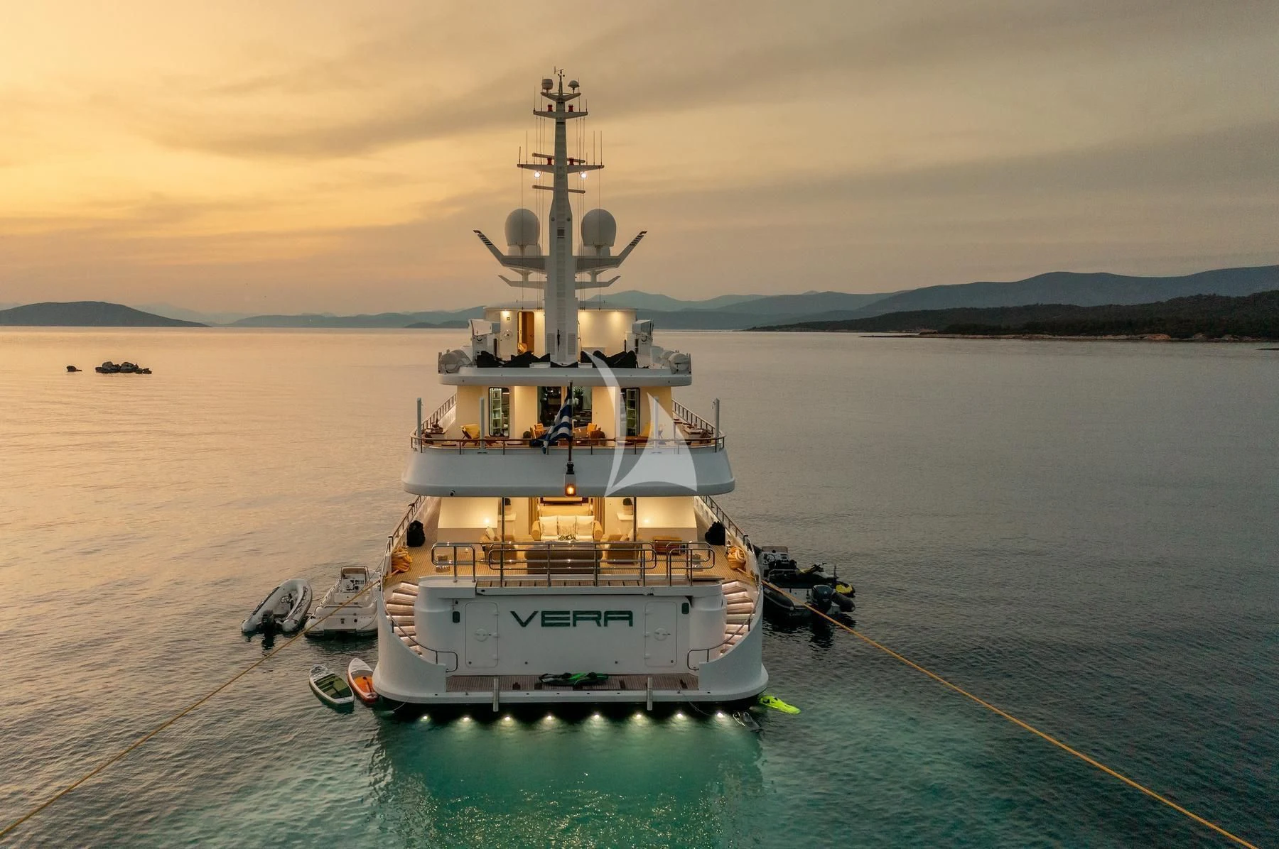 a boat on the water aboard VERA Yacht for Sale