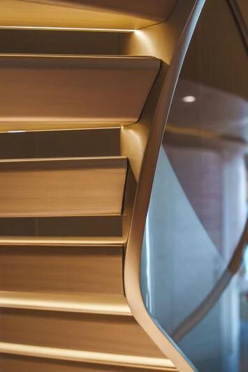 a close-up of some stairs aboard THIS IS IT I Yacht for Sale