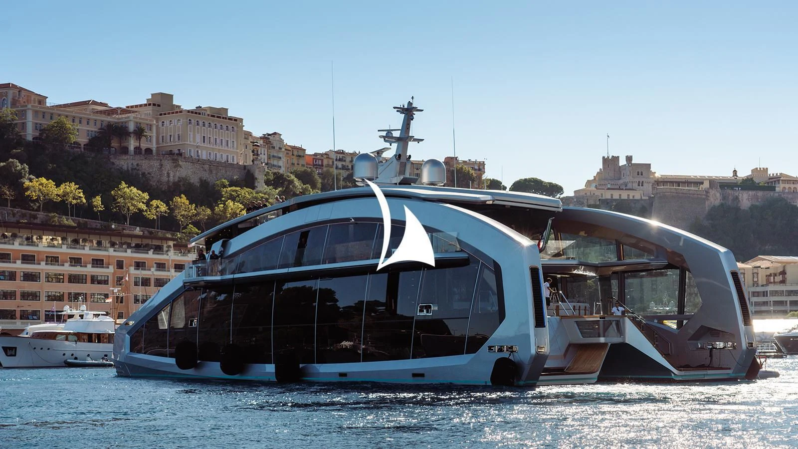 a bus on the water aboard THIS IS IT I Yacht for Sale