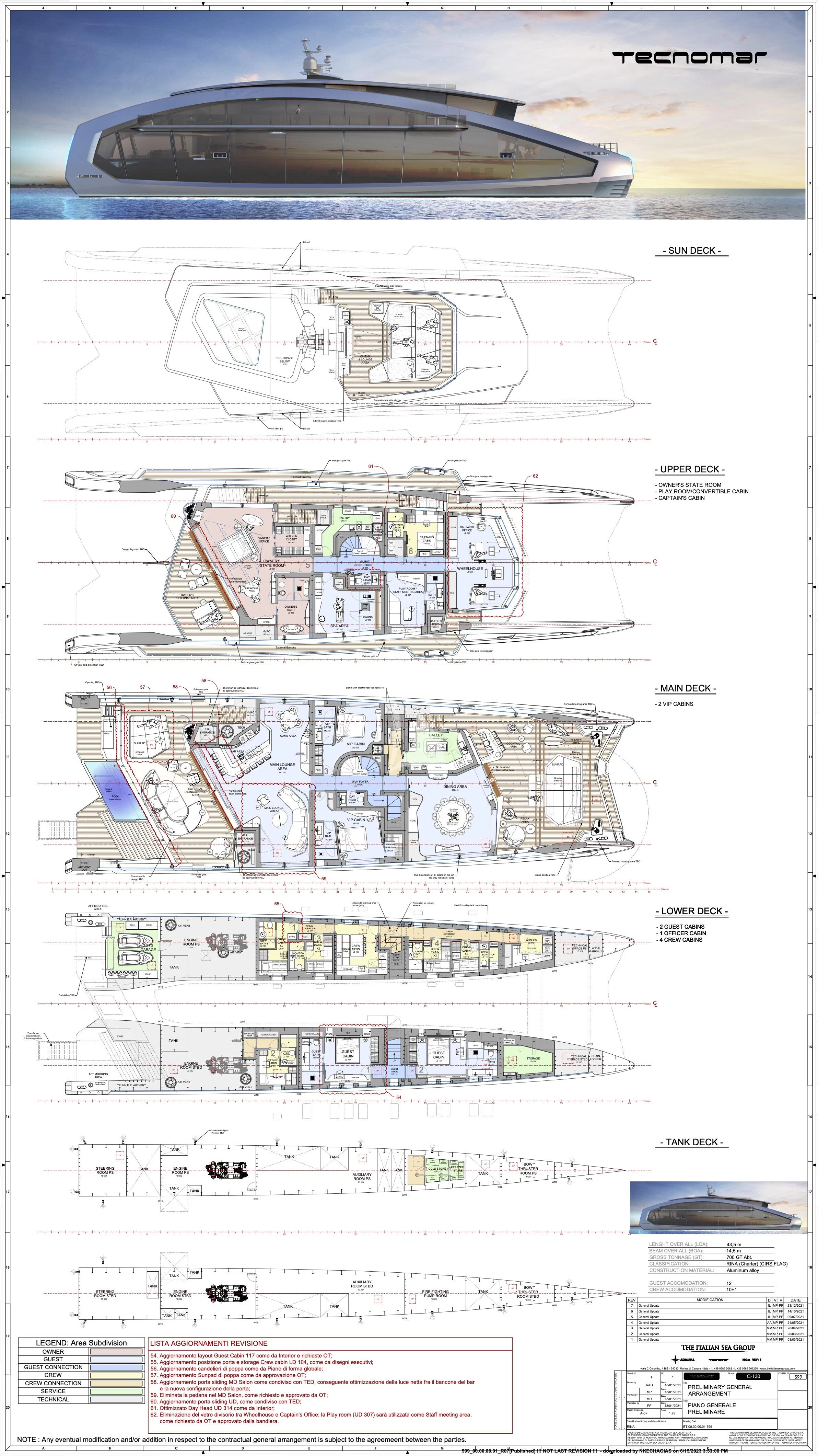 diagram aboard THIS IS IT I Yacht for Sale