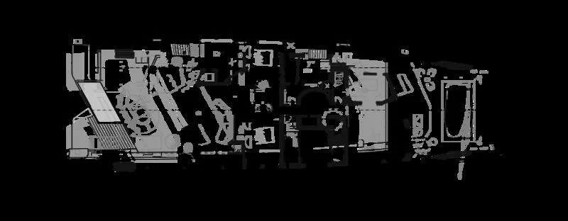 a black and white photo of a robot aboard THIS IS IT I Yacht for Sale