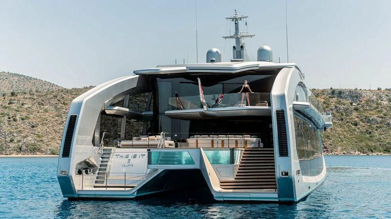 a boat on the water aboard THIS IS IT I Yacht for Sale