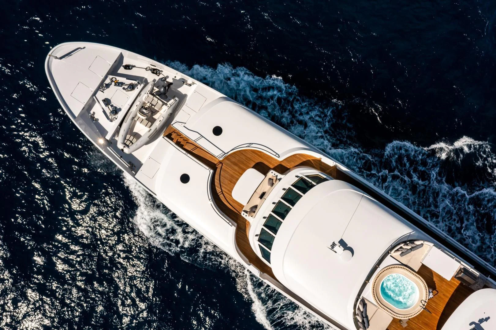 a satellite in space aboard AMORE Yacht for Charter