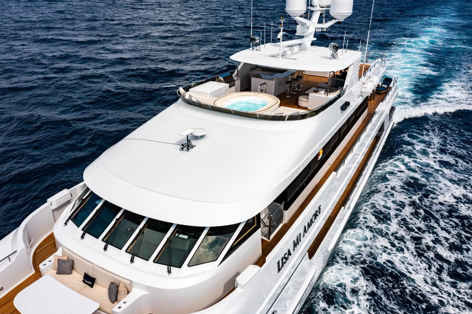 a boat on the water aboard AMORE Yacht for Charter