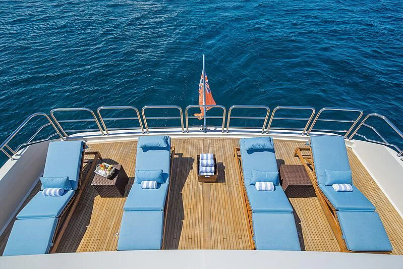 a deck of a boat aboard AMORE Yacht for Charter