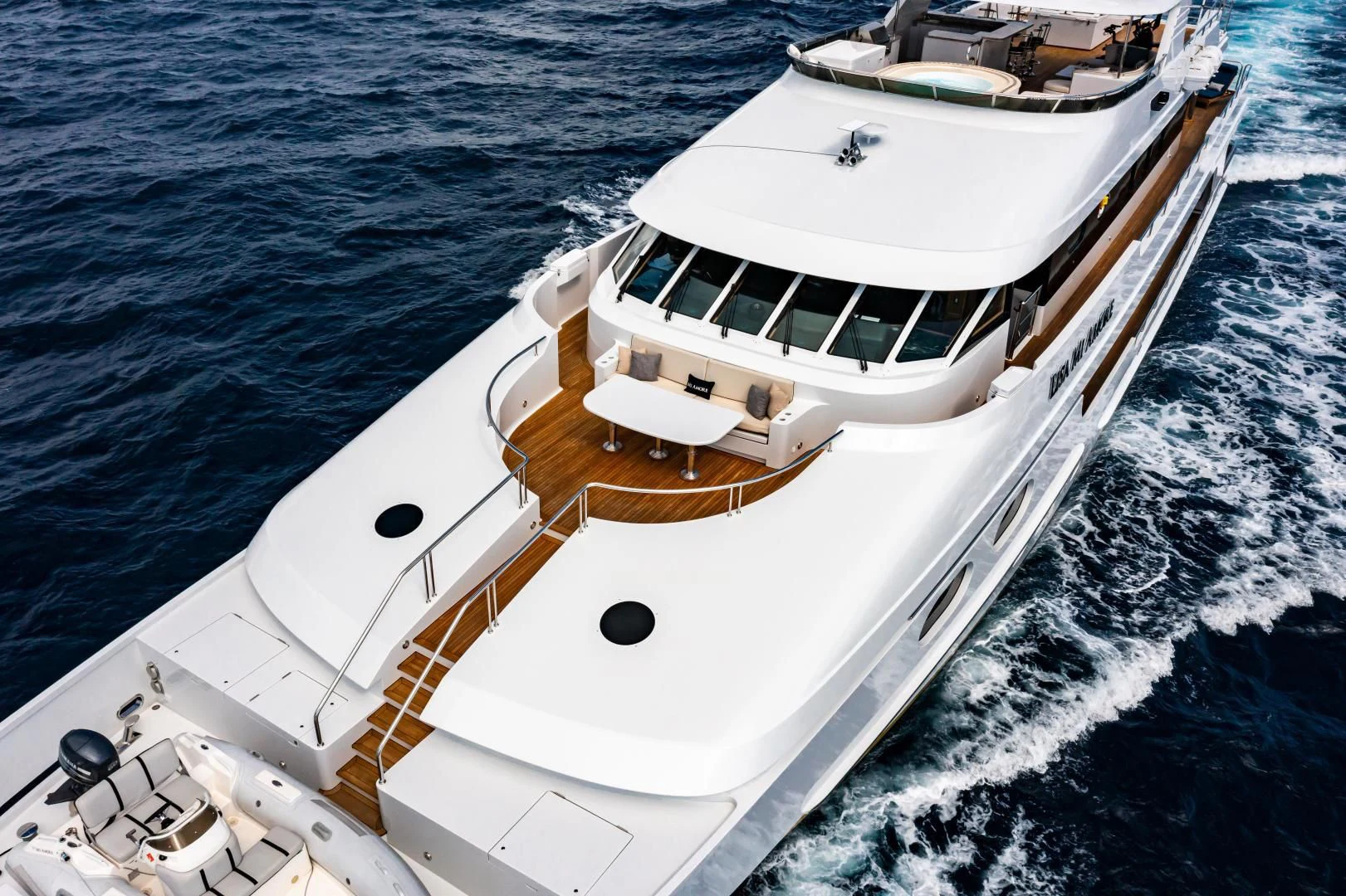 a boat on the water aboard AMORE Yacht for Charter