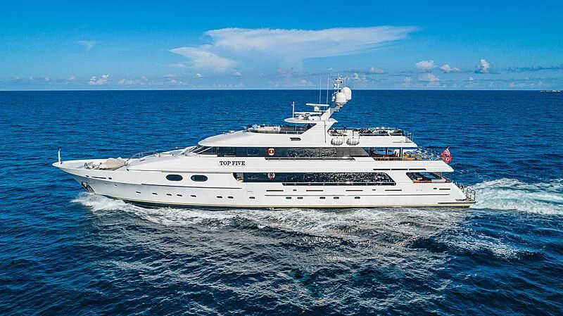 a white yacht in the ocean aboard AMORE Yacht for Charter
