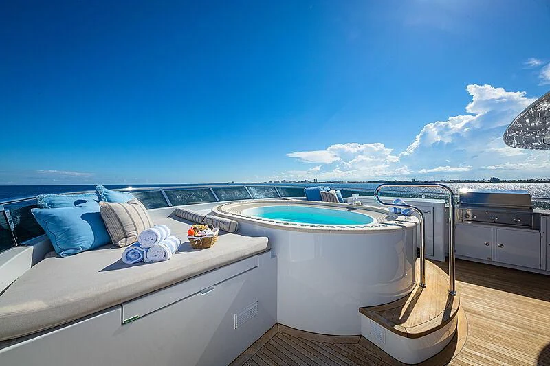 a boat on a deck aboard AMORE Yacht for Charter