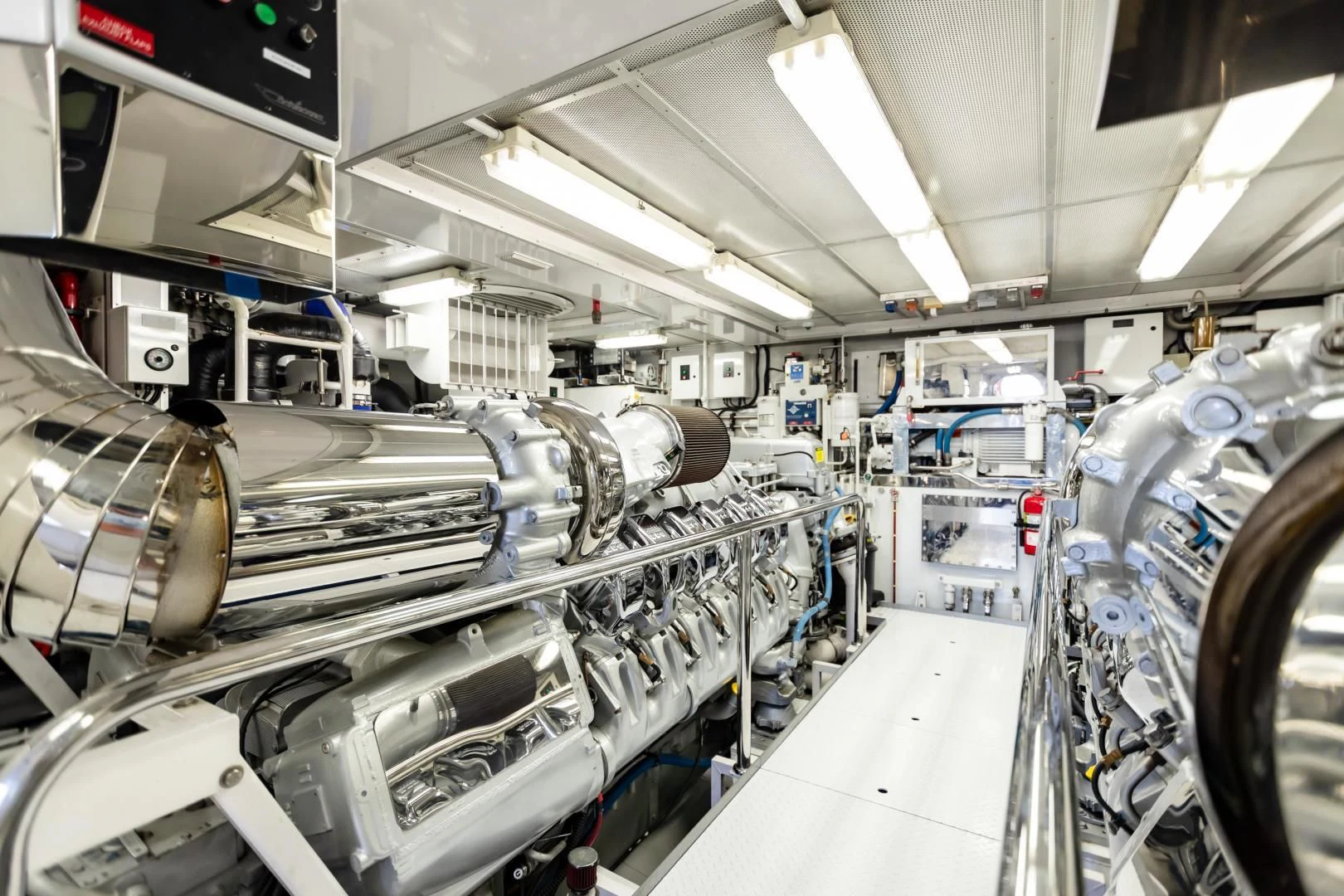 a room with machinery aboard AMORE Yacht for Charter