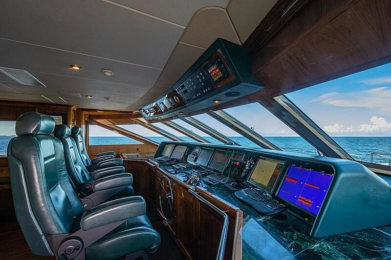 inside of a plane aboard AMORE Yacht for Charter