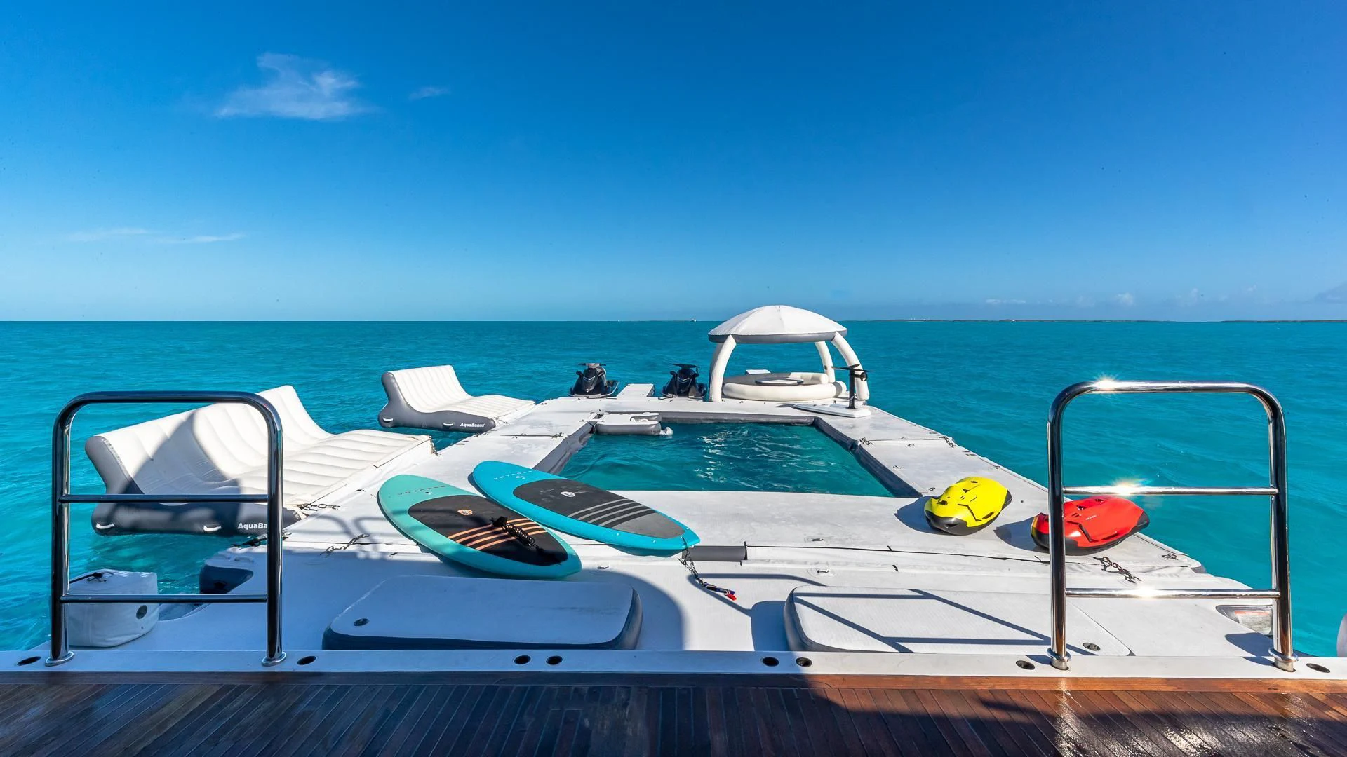 a boat on the water aboard AMORE Yacht for Charter