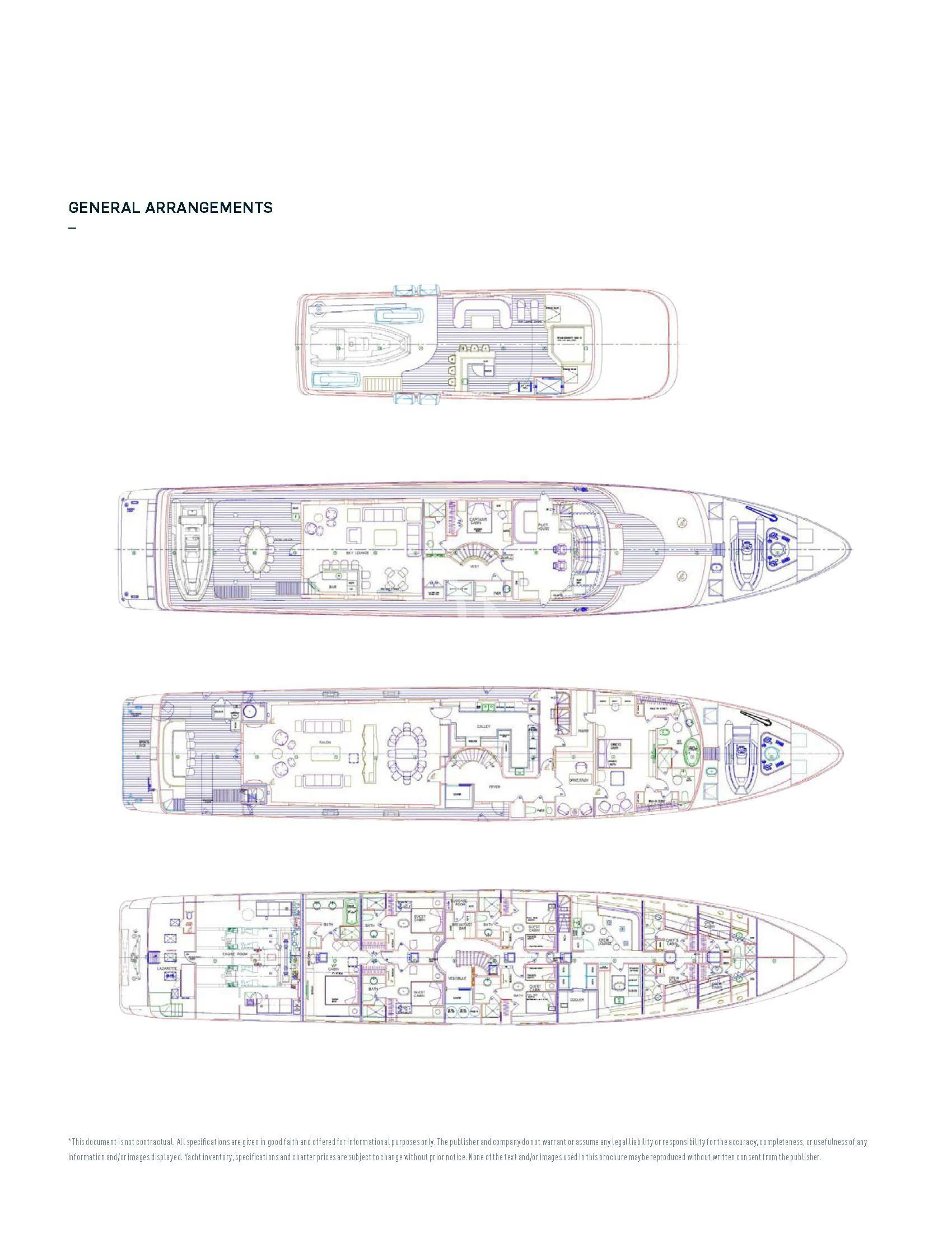 diagram aboard AMORE Yacht for Charter