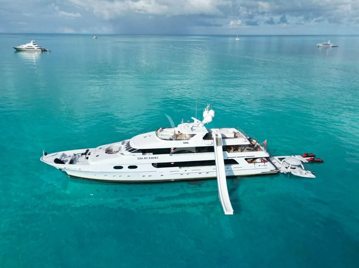 a boat in the water aboard AMORE Yacht for Charter
