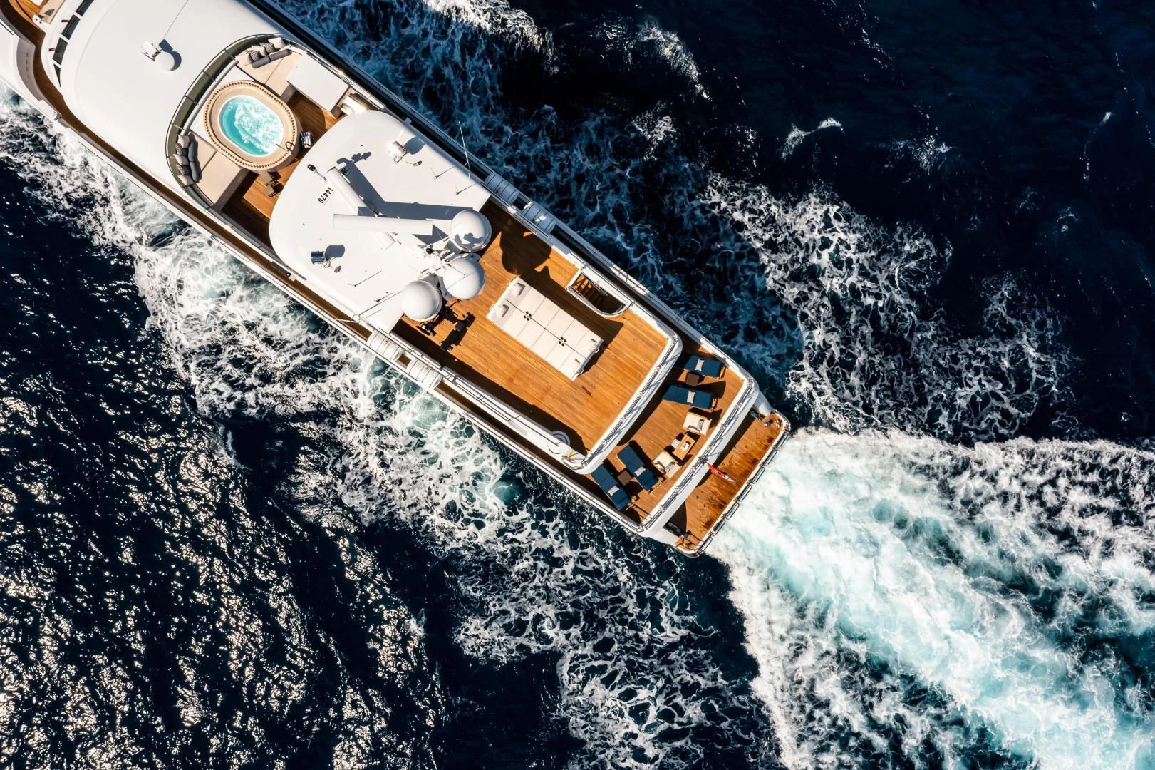 a satellite in space aboard AMORE Yacht for Charter