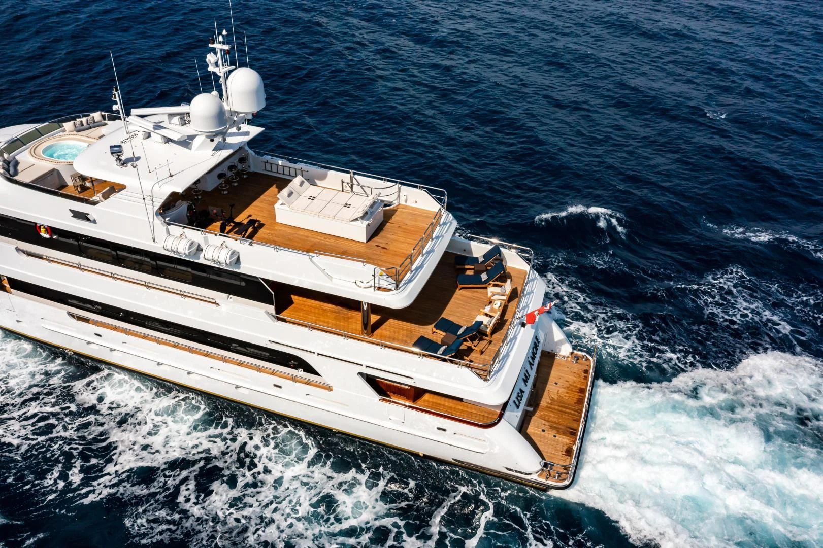 a boat on the water aboard AMORE Yacht for Charter