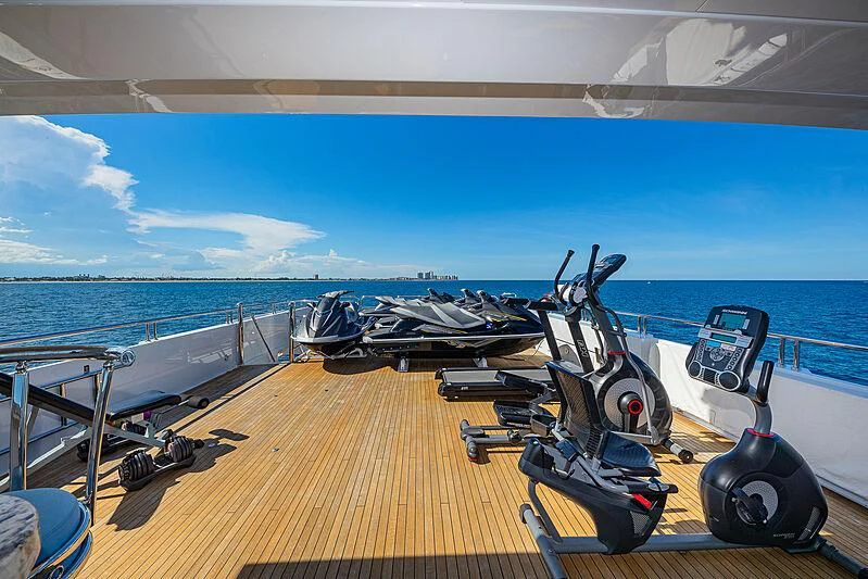 a deck of a boat aboard AMORE Yacht for Charter