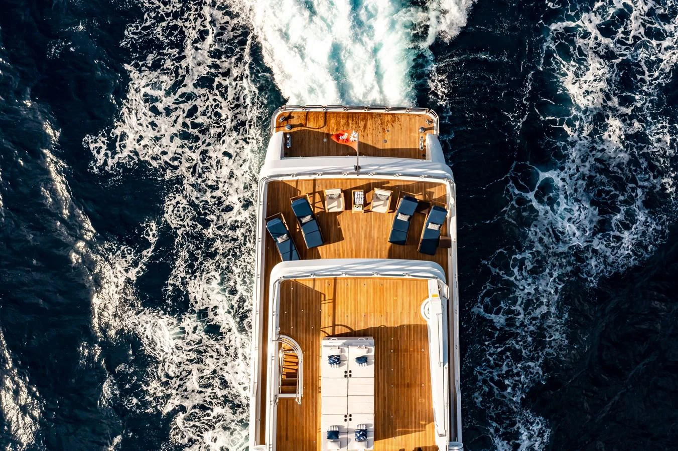 a building in the snow aboard AMORE Yacht for Charter