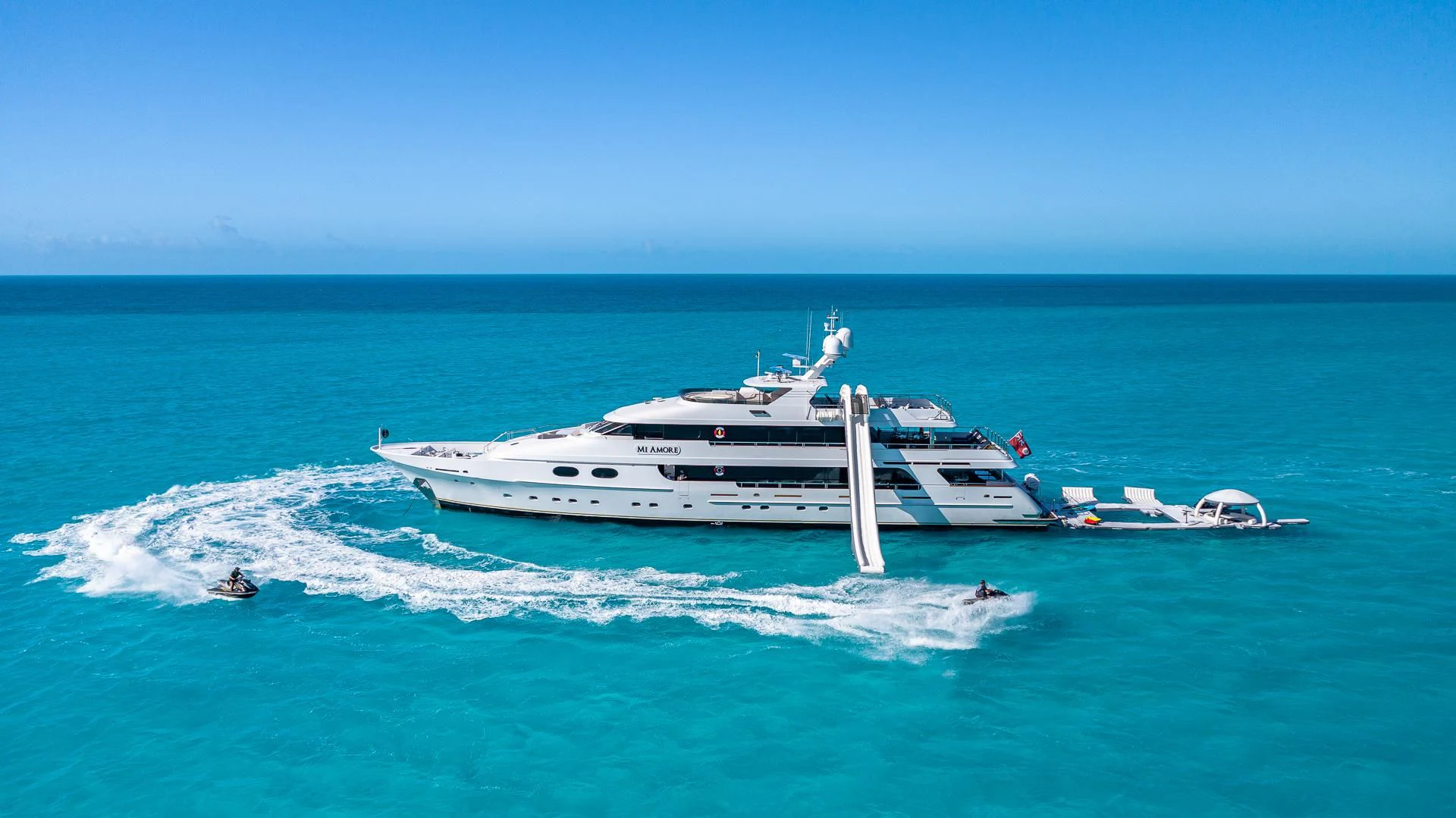 a boat on the water aboard AMORE Yacht for Charter