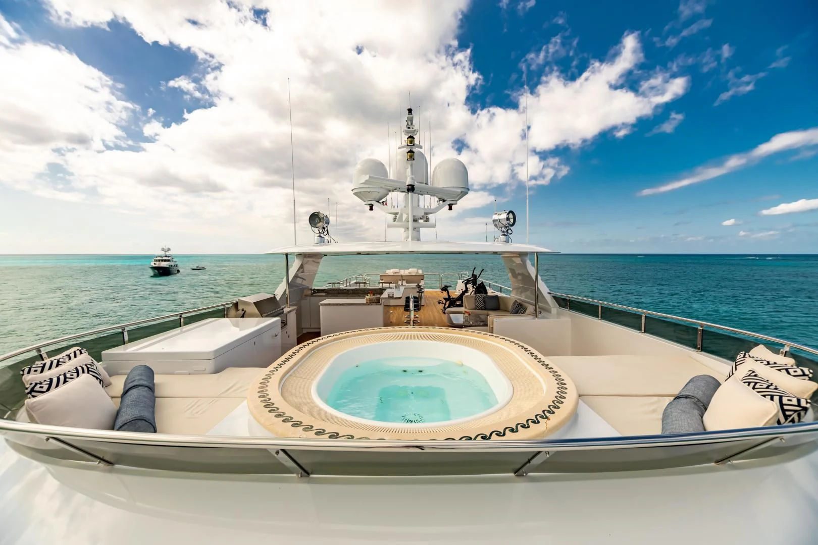 a pool on a boat aboard AMORE Yacht for Charter