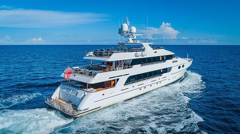 a large white ship in the water aboard AMORE Yacht for Charter