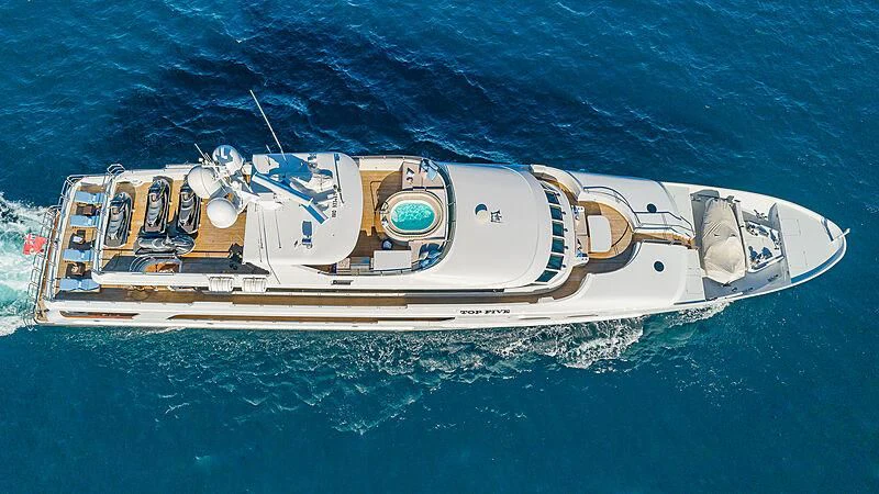 a space ship in the water aboard AMORE Yacht for Charter