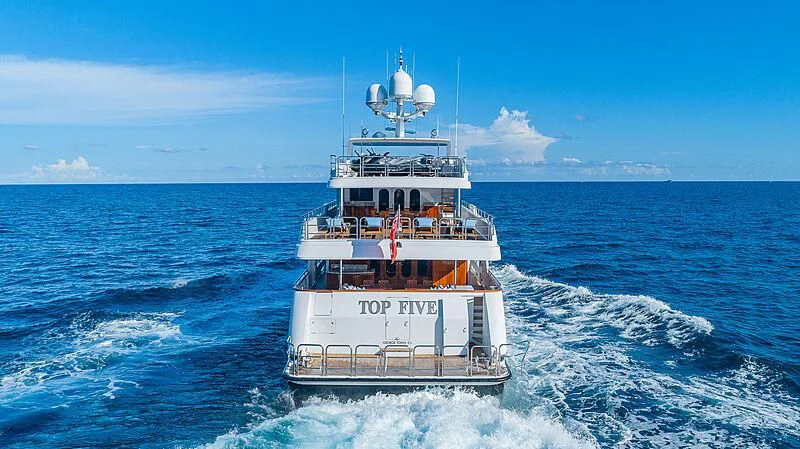 a boat in the water aboard AMORE Yacht for Charter