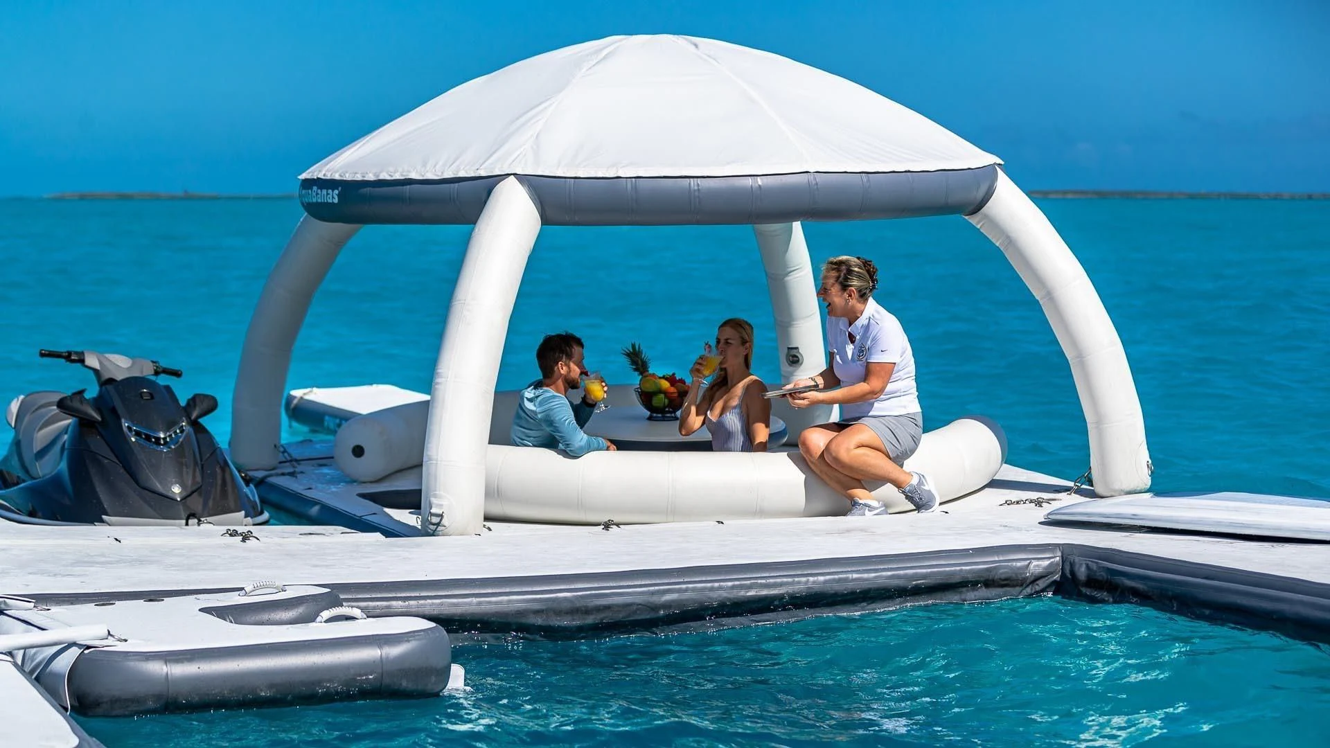 a group of people on a boat aboard AMORE Yacht for Charter