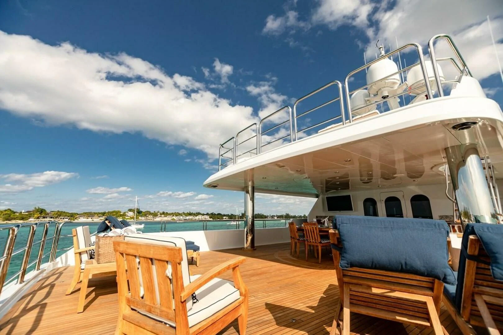 a boat on a deck aboard AMORE Yacht for Charter