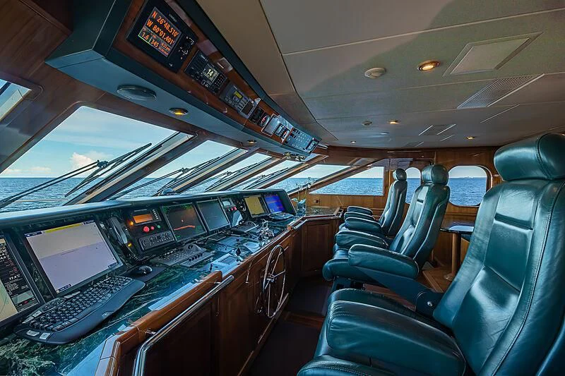 inside of an airplane aboard AMORE Yacht for Charter