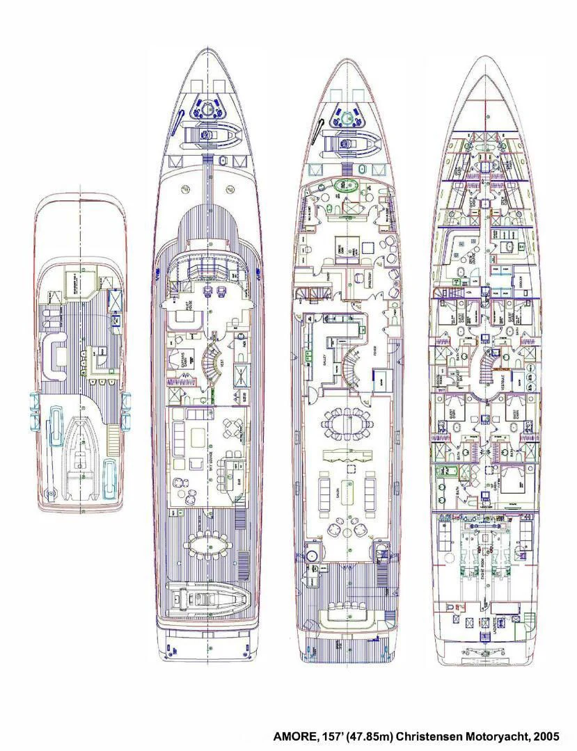 diagram aboard AMORE Yacht for Charter