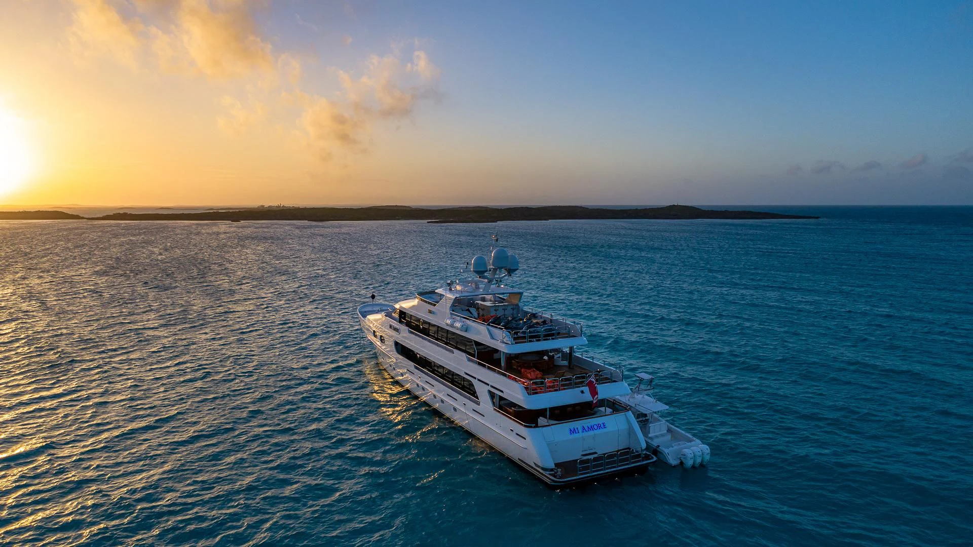 a boat in the water aboard AMORE Yacht for Charter