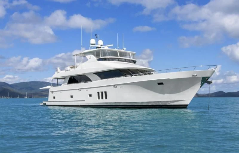 a white yacht in the water aboard CALYPSO Yacht for Sale