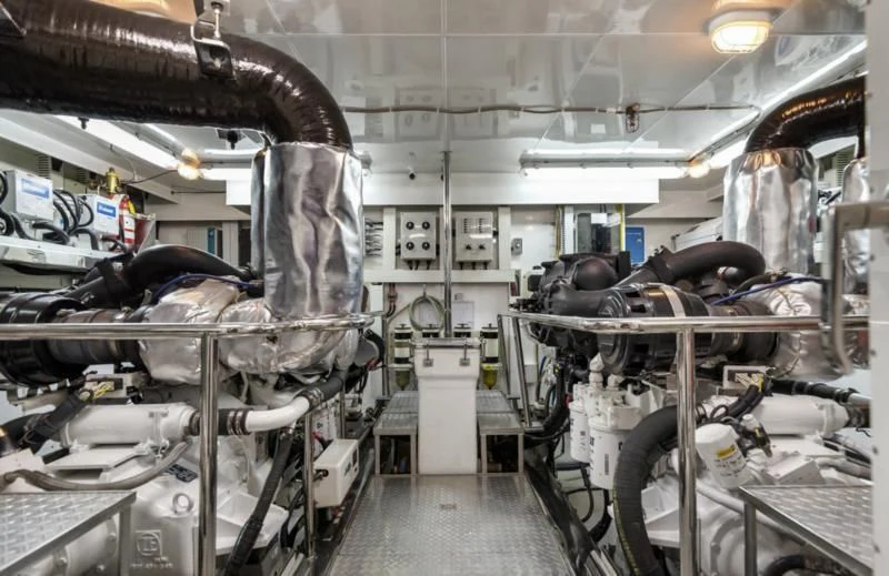 a room with machinery aboard CALYPSO Yacht for Sale