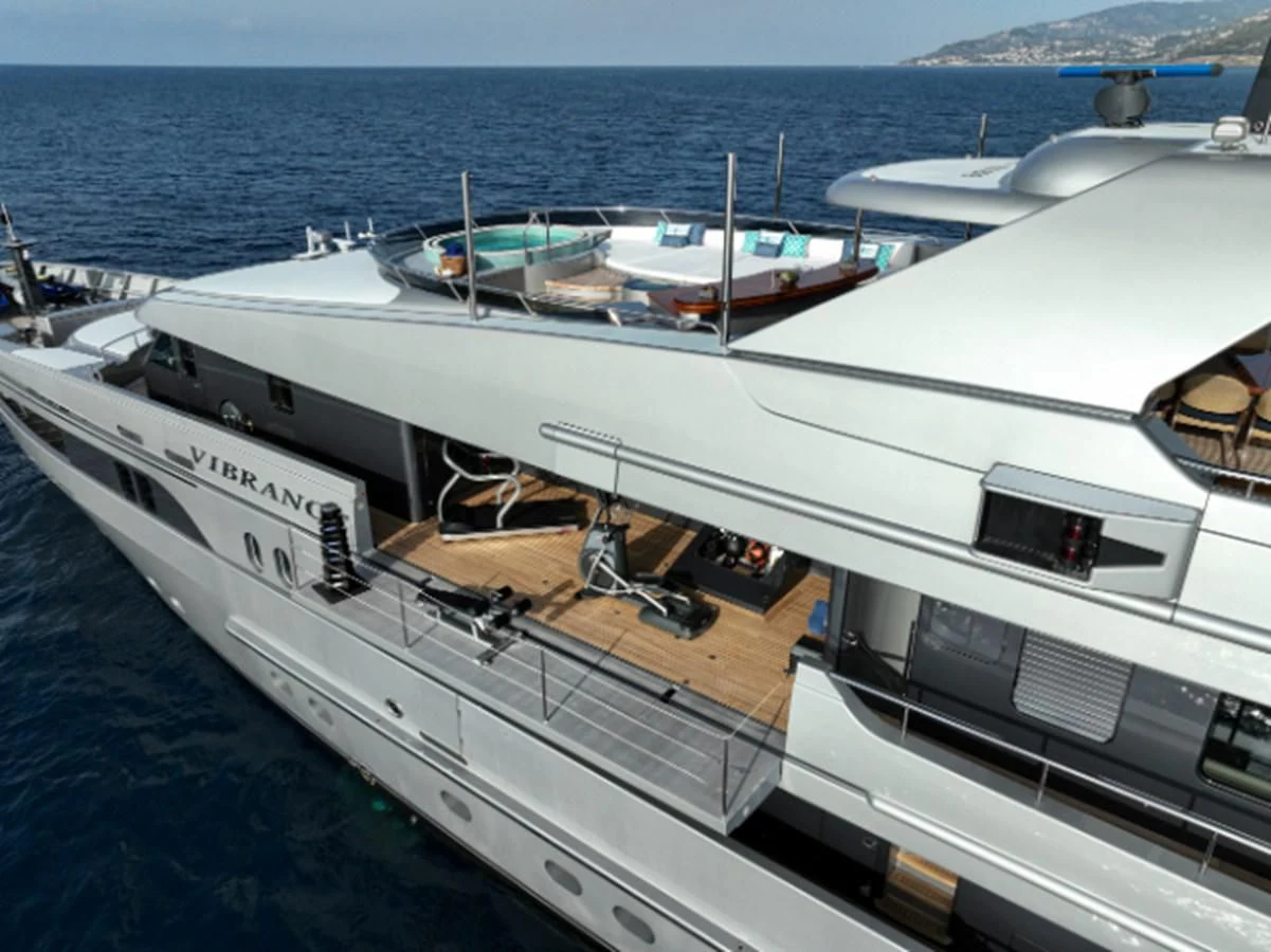 a group of boats on a body of water aboard VIBRANCE Yacht for Sale