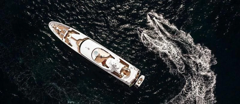 a satellite in space aboard VIBRANCE Yacht for Sale